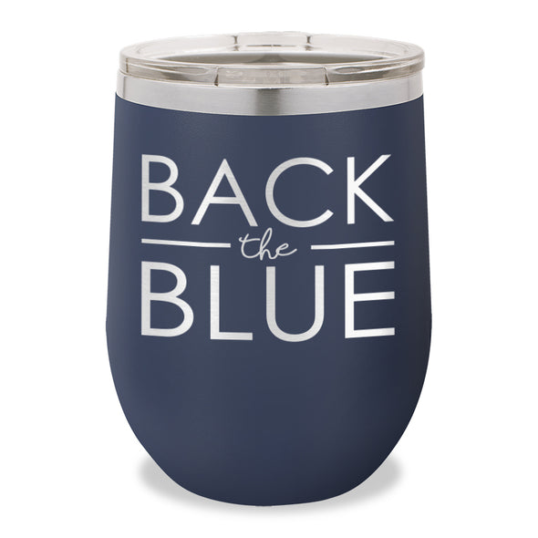 Back The Blue Stemless Wine Cup