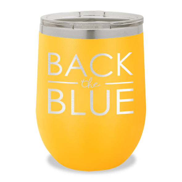 Back The Blue Stemless Wine Cup