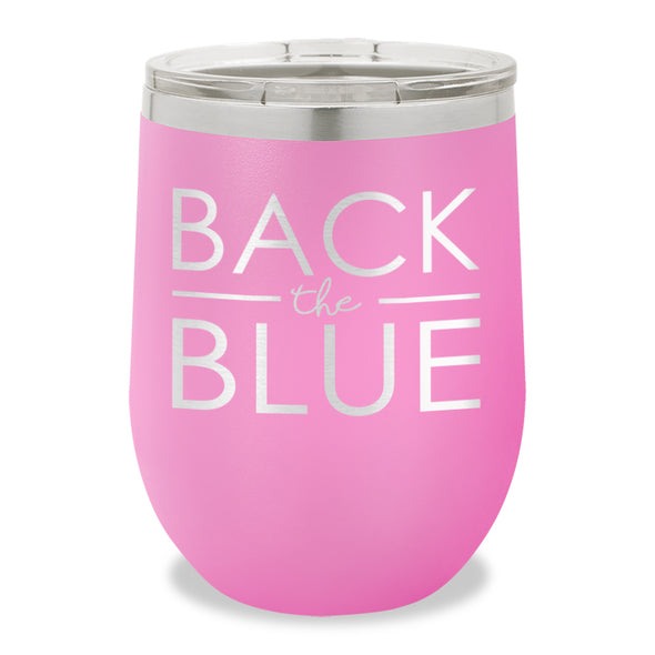 Back The Blue Stemless Wine Cup