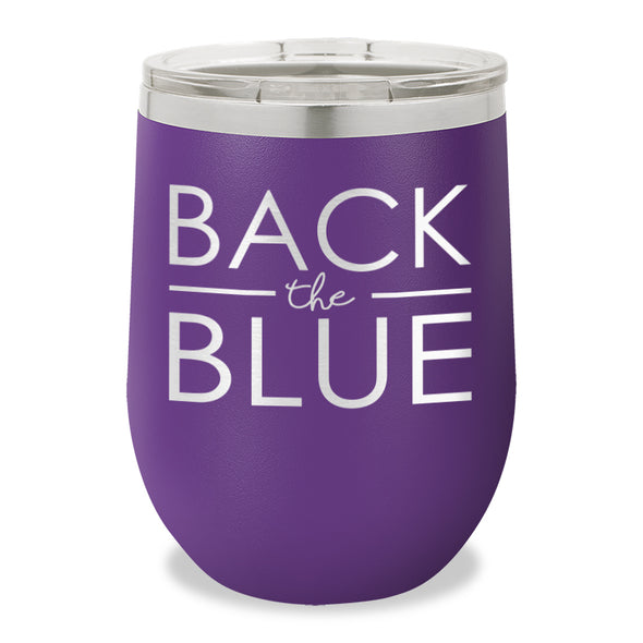 Back The Blue Stemless Wine Cup