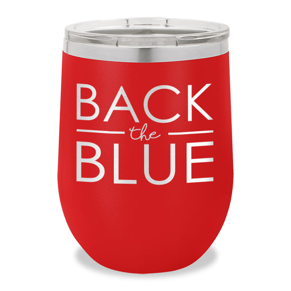 Back The Blue Stemless Wine Cup