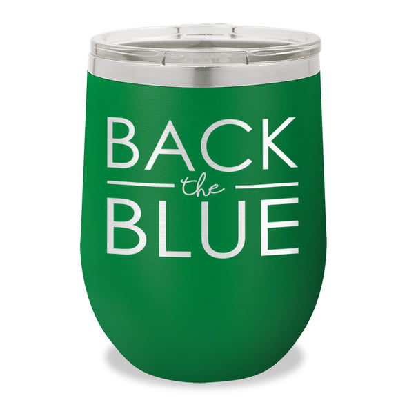 Back The Blue Stemless Wine Cup