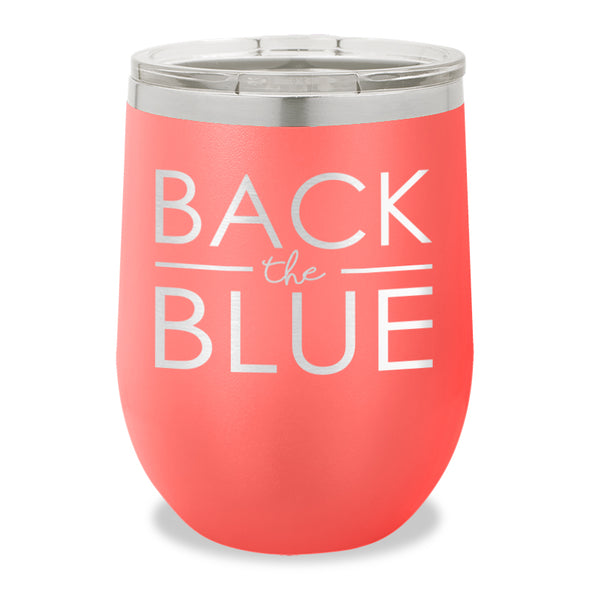 Back The Blue Stemless Wine Cup