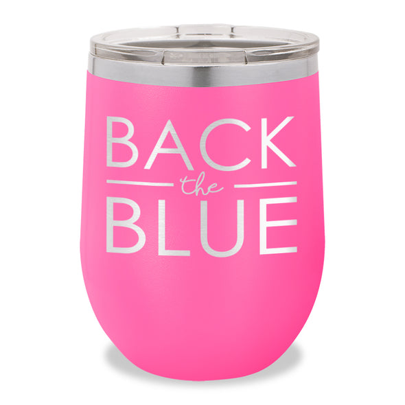 Back The Blue Stemless Wine Cup